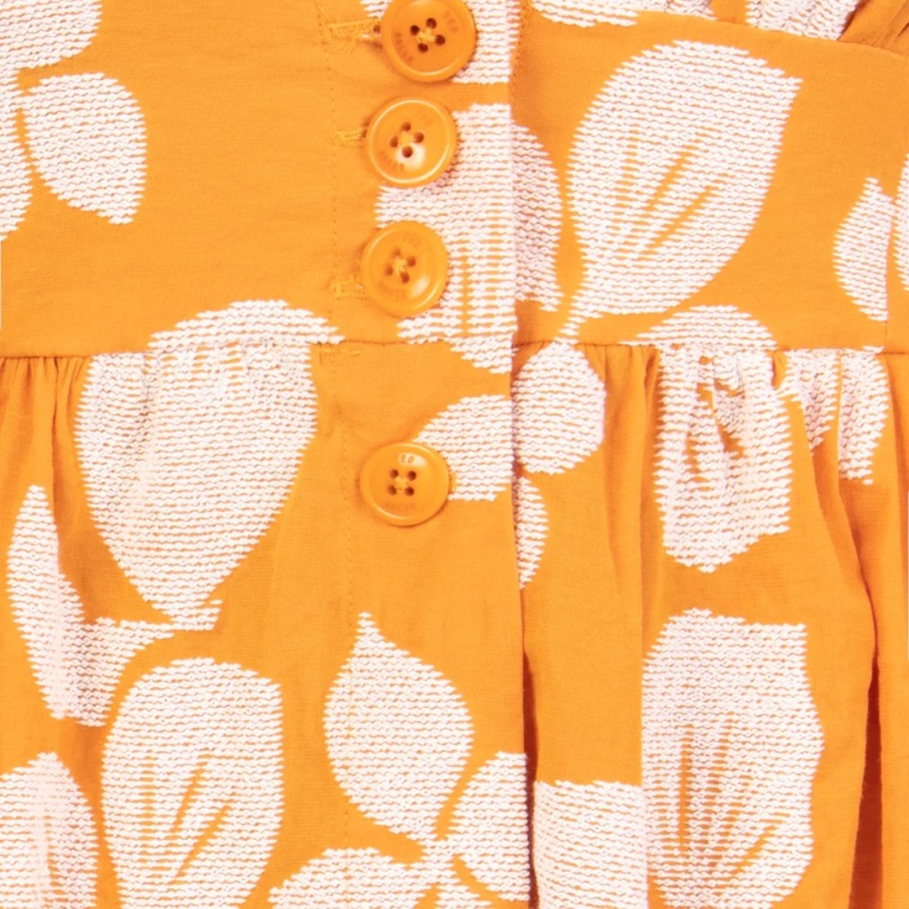TED BAKER CINTHY BUTTON FRONT JACQUARD DRESS, DARK ORANGE - Picture 7 of 11